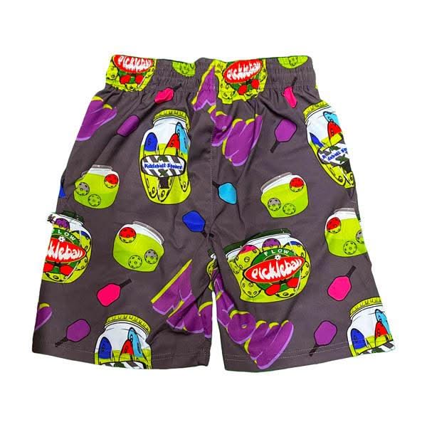 Boys Black & Multi Pickleball Jar Short - Image 3